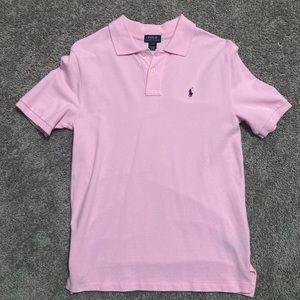 Polo Ralph Lauren pink shirt.